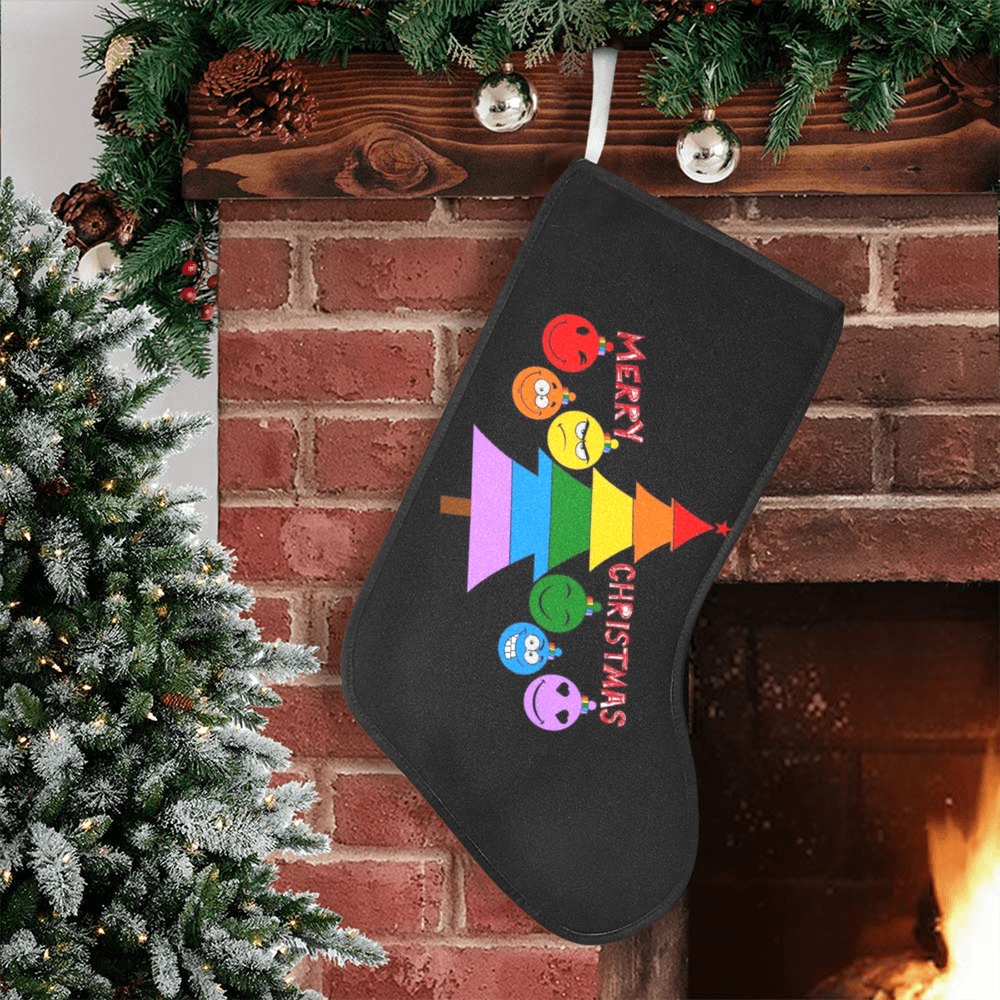 Merry Gay Christmas by Nico Bielow Christmas Stocking (Without Folded Top)