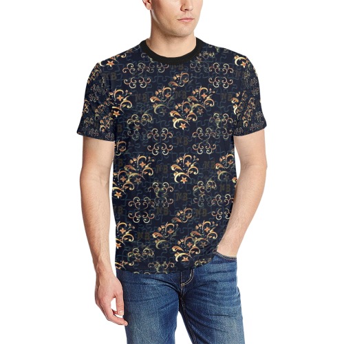 NB Pop by Nico Bielow Men's All Over Print T-Shirt (Solid Color Neck) (Model T63)