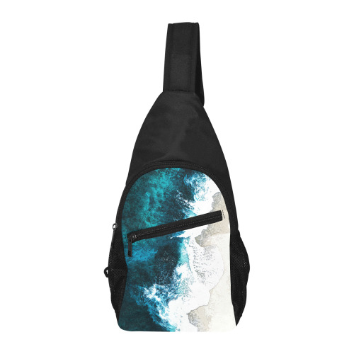 Ocean And Beach Chest Bag-Front Printing (Model 1719)