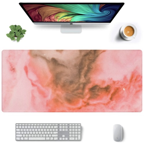 Pink marbled space 01 Gaming Mousepad (35"x16")