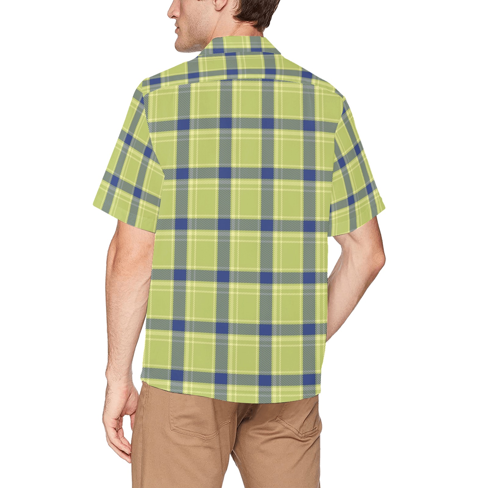 checks (30) Hawaiian Shirt with Chest Pocket (Model T58)