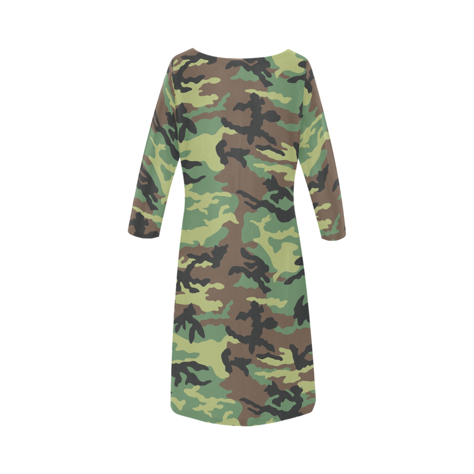 euro-woodland-ERDL Rhea Loose Round Neck Dress(Model D22)