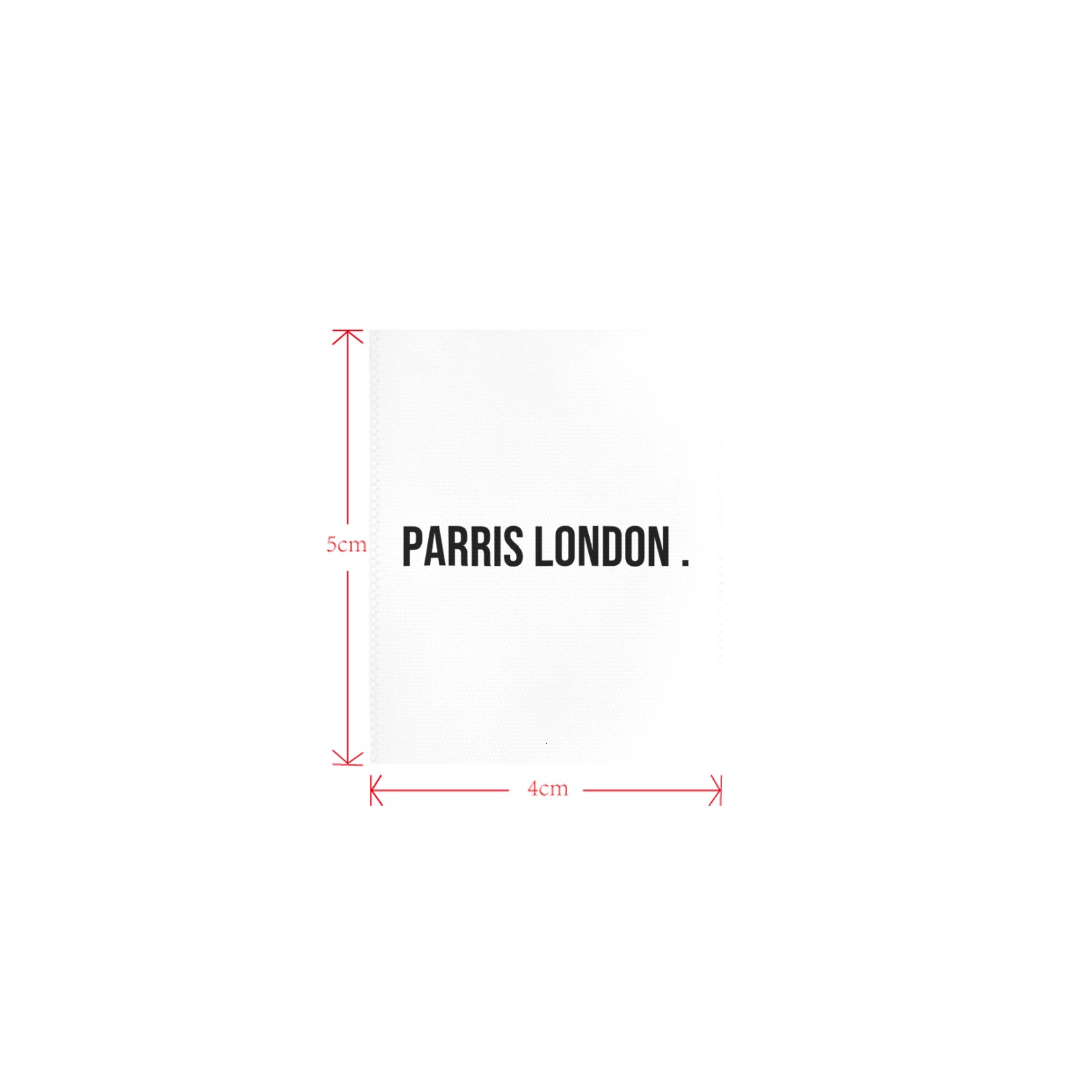 PARRIS LONDON CLOTHES TAG Private Brand Tag on Tops (4cm X 5cm)