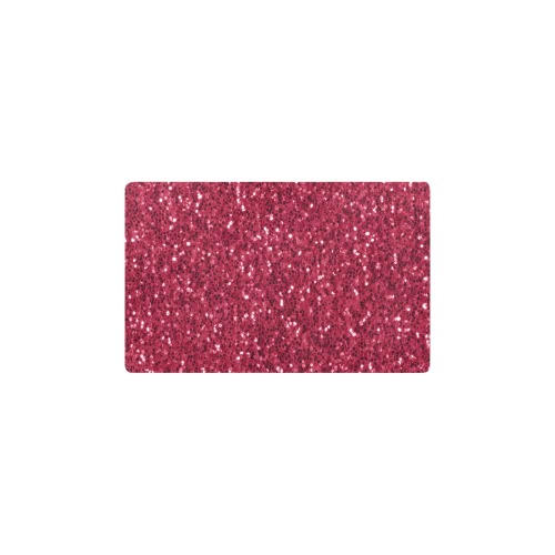 Magenta dark pink red faux sparkles glitter Kitchen Mat 28"x17"