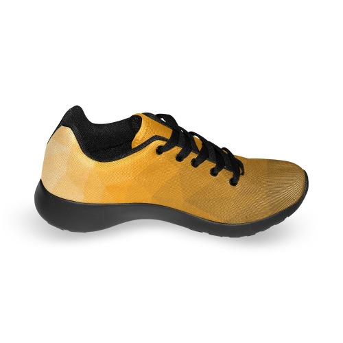 Orange gradient geometric mesh pattern Women’s Running Shoes (Model 020)