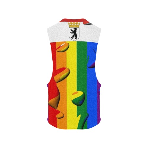 Berlin Pride Flag Pop Art by Nico Bielow Men's Open Sides Workout Tank Top (Model T72)