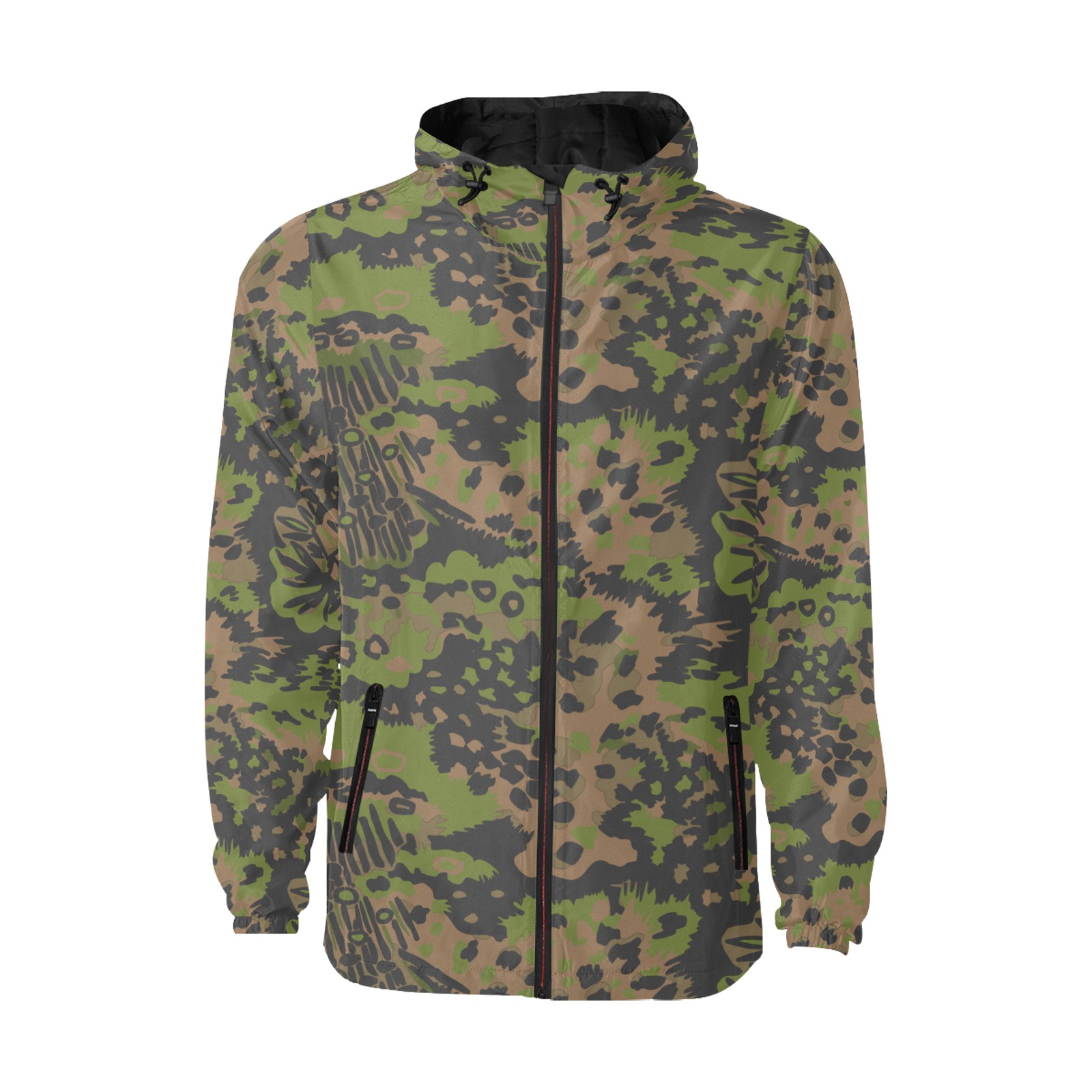German WWII Palmenmuster spring Camouflage All Over Print Quilted Windbreaker for Men (Model H35)