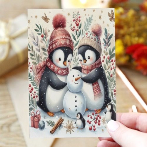 Penguin Snowman Building