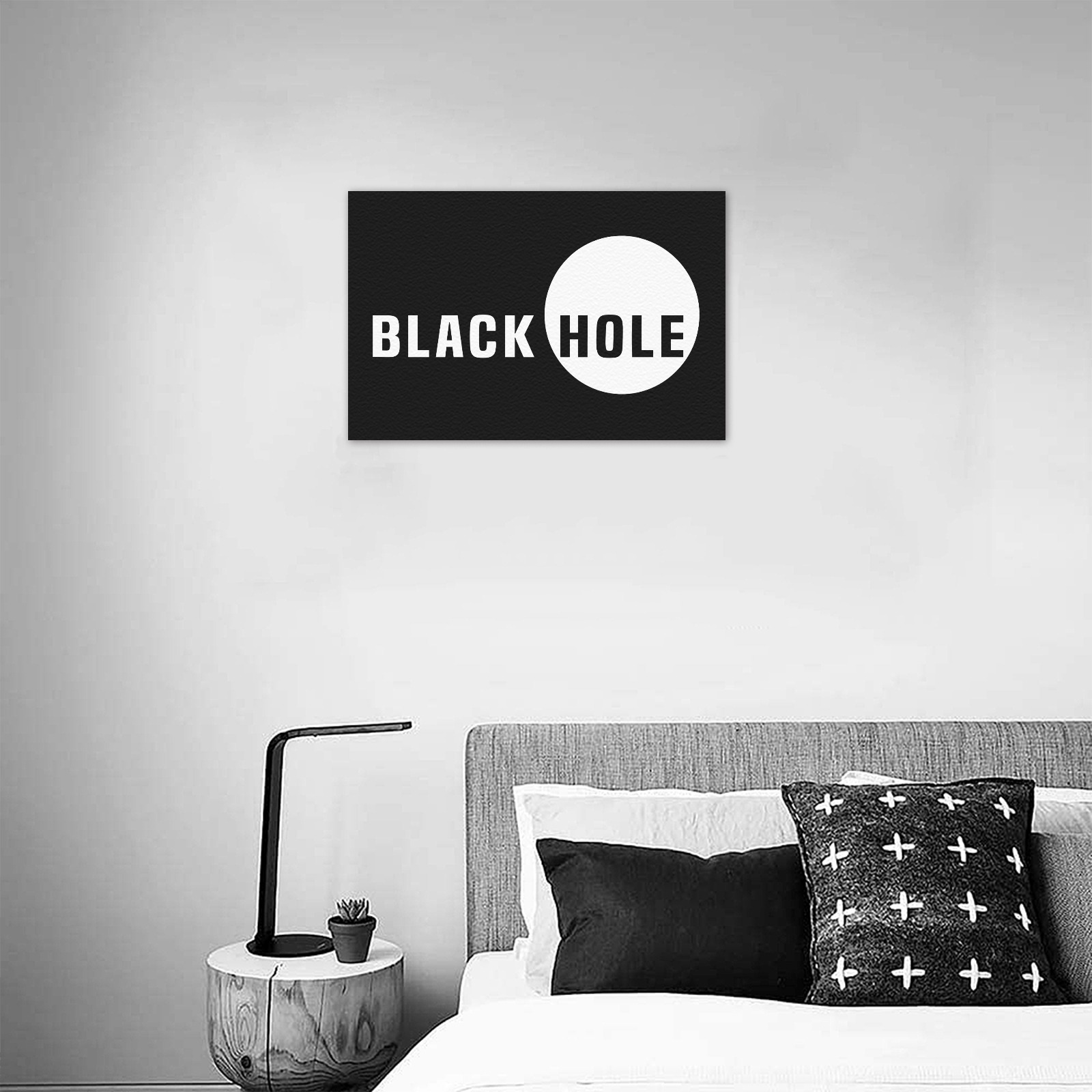 Black Hole Funny Conceptual Art For Dark Products Upgraded Canvas Print 18"x12"