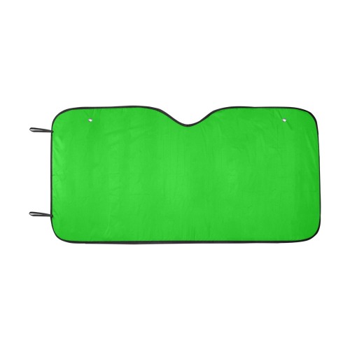 Merry Christmas Green Solid Color Car Sun Shade 55"x30"