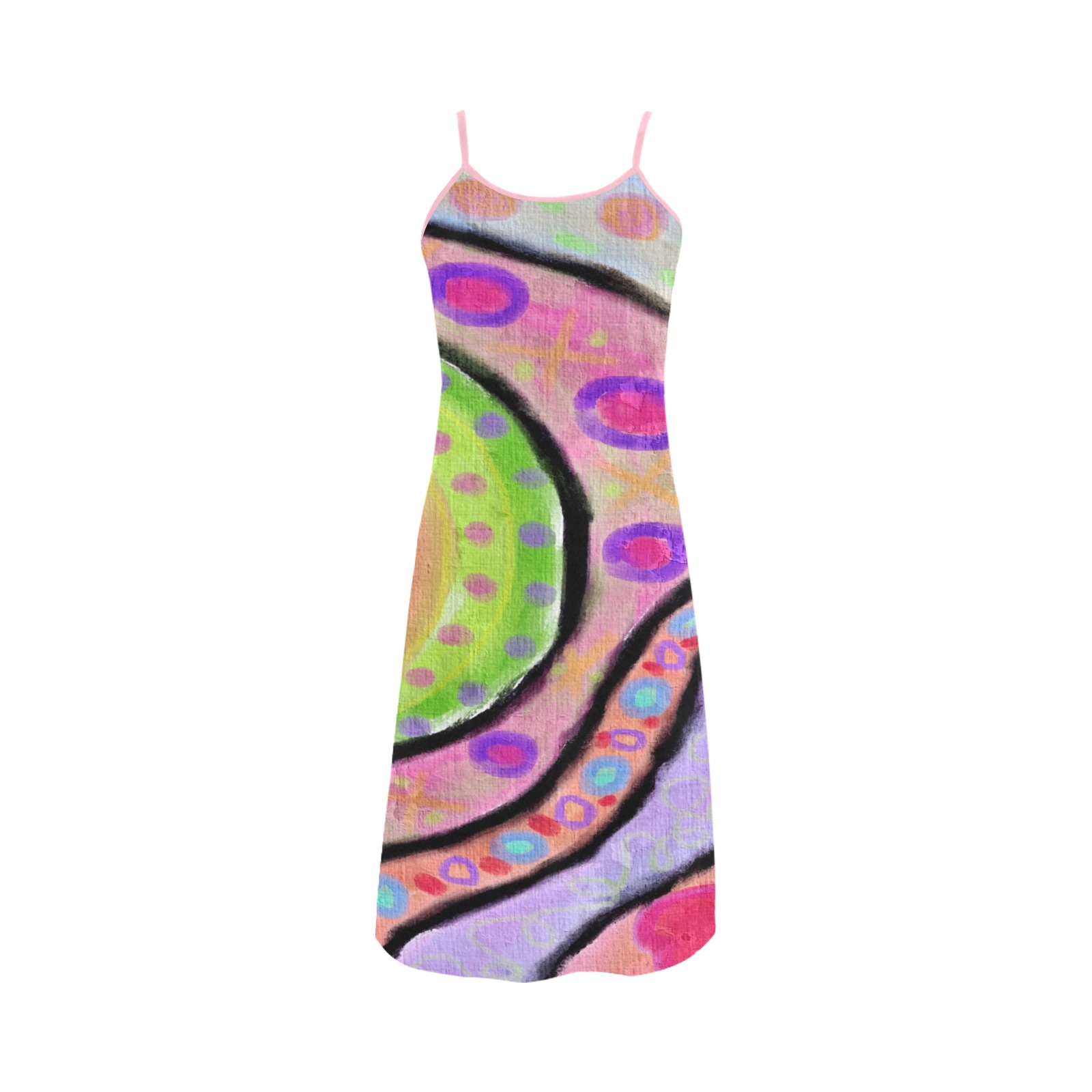 Original Abstract Art to Wear Alcestis Slip Dress (Model D05)