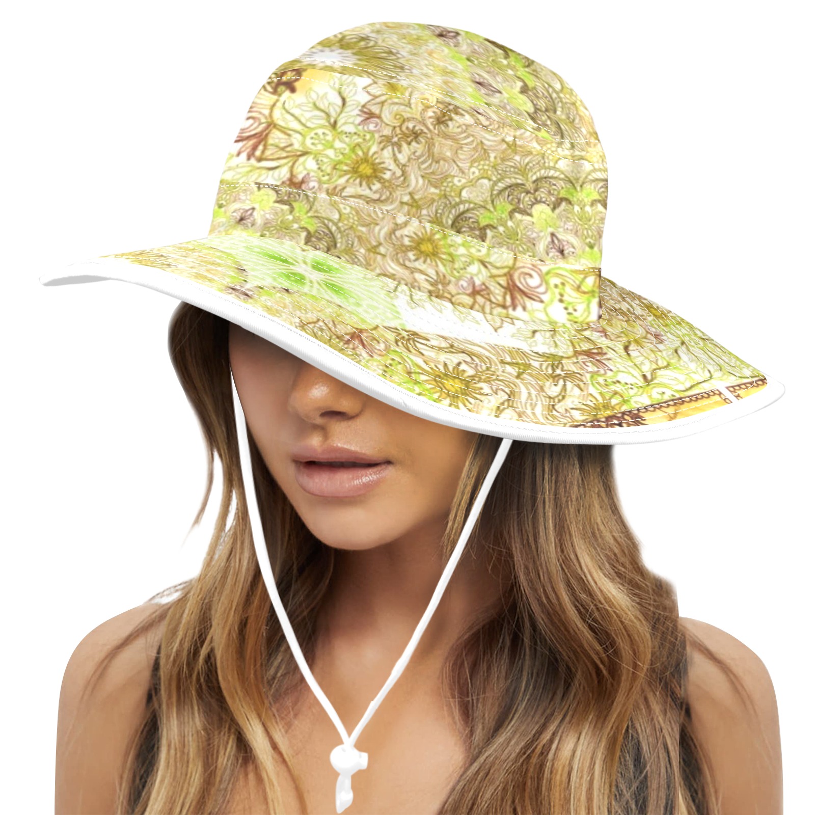 WIDE BRIM BUCKET HAT SALTY SPLENDOUR main image 1