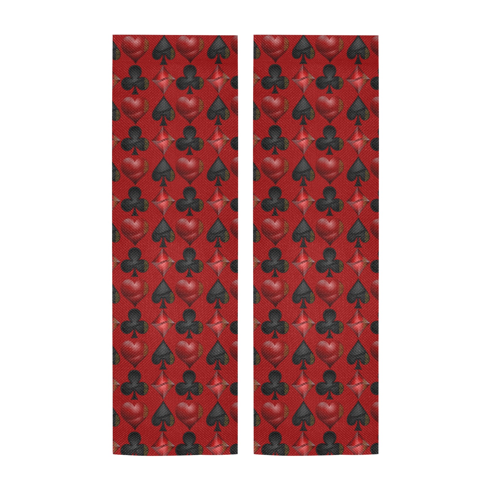 Las Vegas Playing Card Symbols on Red Door Curtain Tapestry