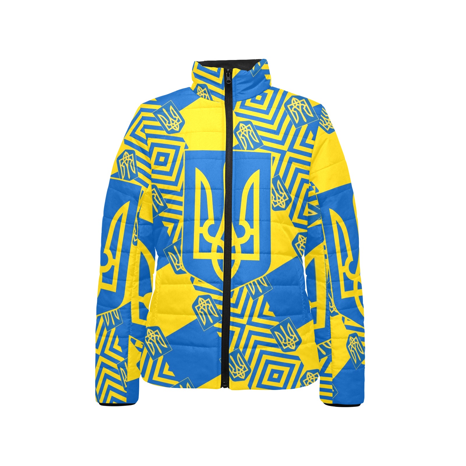 UKRAINE 2 Women's Stand Collar Padded Jacket (Model H41)