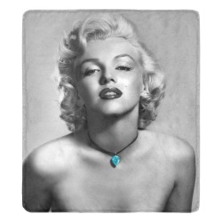 Marilyn Monroe Blue Necklace Ultra-Soft Micro Fleece Blanket 70''x80''