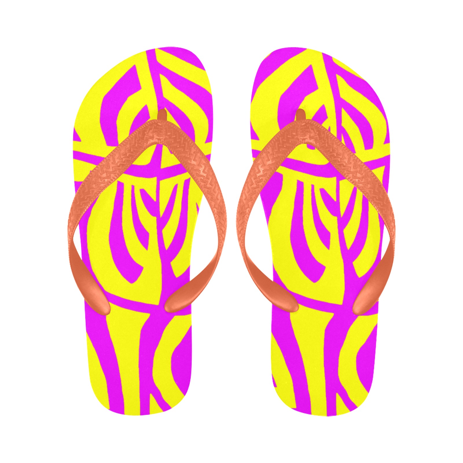 aaa yellow p Flip Flops for Men/Women (Model 040)