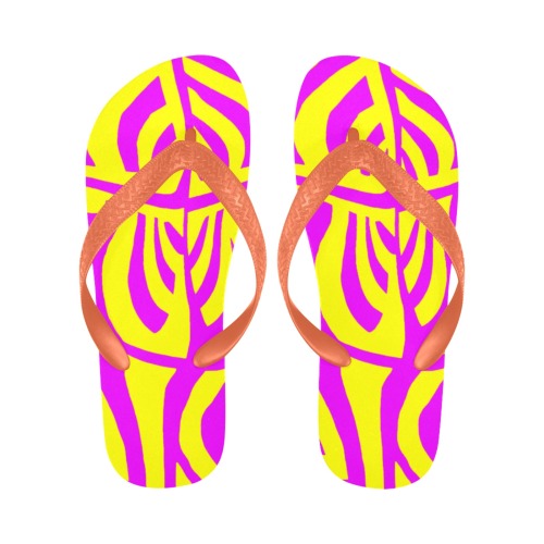 aaa yellow p Flip Flops for Men/Women (Model 040)