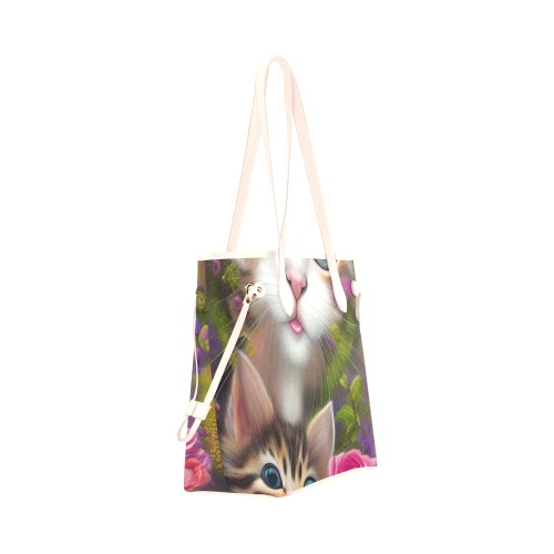 Cute Kittens 8 Clover Canvas Tote Bag (Model 1661)