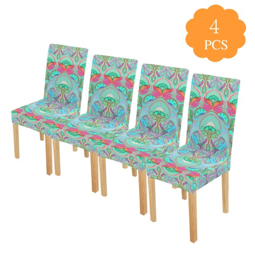 chinese variation 4 Chair Cover (Pack of 4)