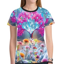 Crystal Tree of Light New All Over Print T-shirt for Women (Model T45)