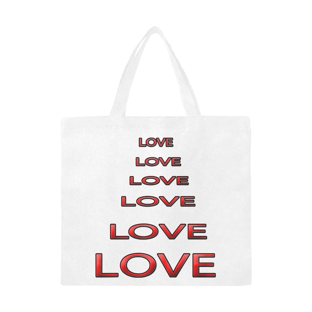 LOVE Canvas Tote Bag/Large (Model 1702)