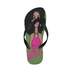 Afro Barbie Slippers Adults Flip Flops for Men/Women (Model 040)