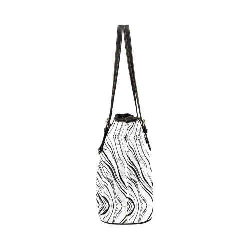 abstract-pattern Leather Tote Bag/Large (Model 1651)