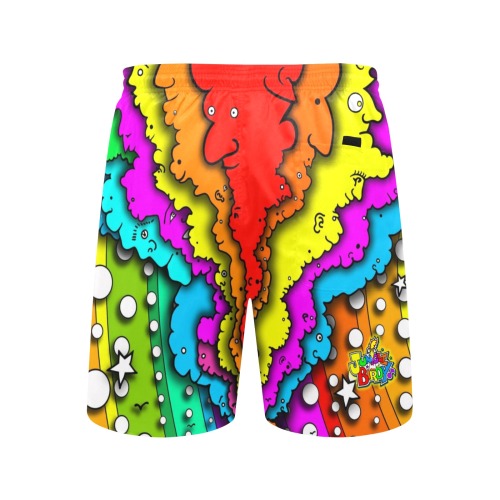 ITEM 09 _ SWIM - BEACH SHORTS - TINY ISLAND Men's Mid-Length Beach Shorts (Model L51)