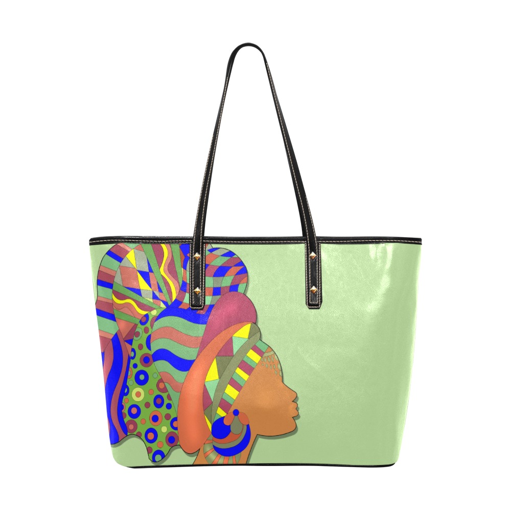 Lime Green FYCQ Purse Chic Leather Tote Bag (Model 1709)