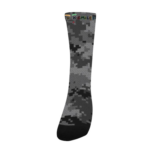 XXsmiles Gray Camo sock Men's Custom Socks