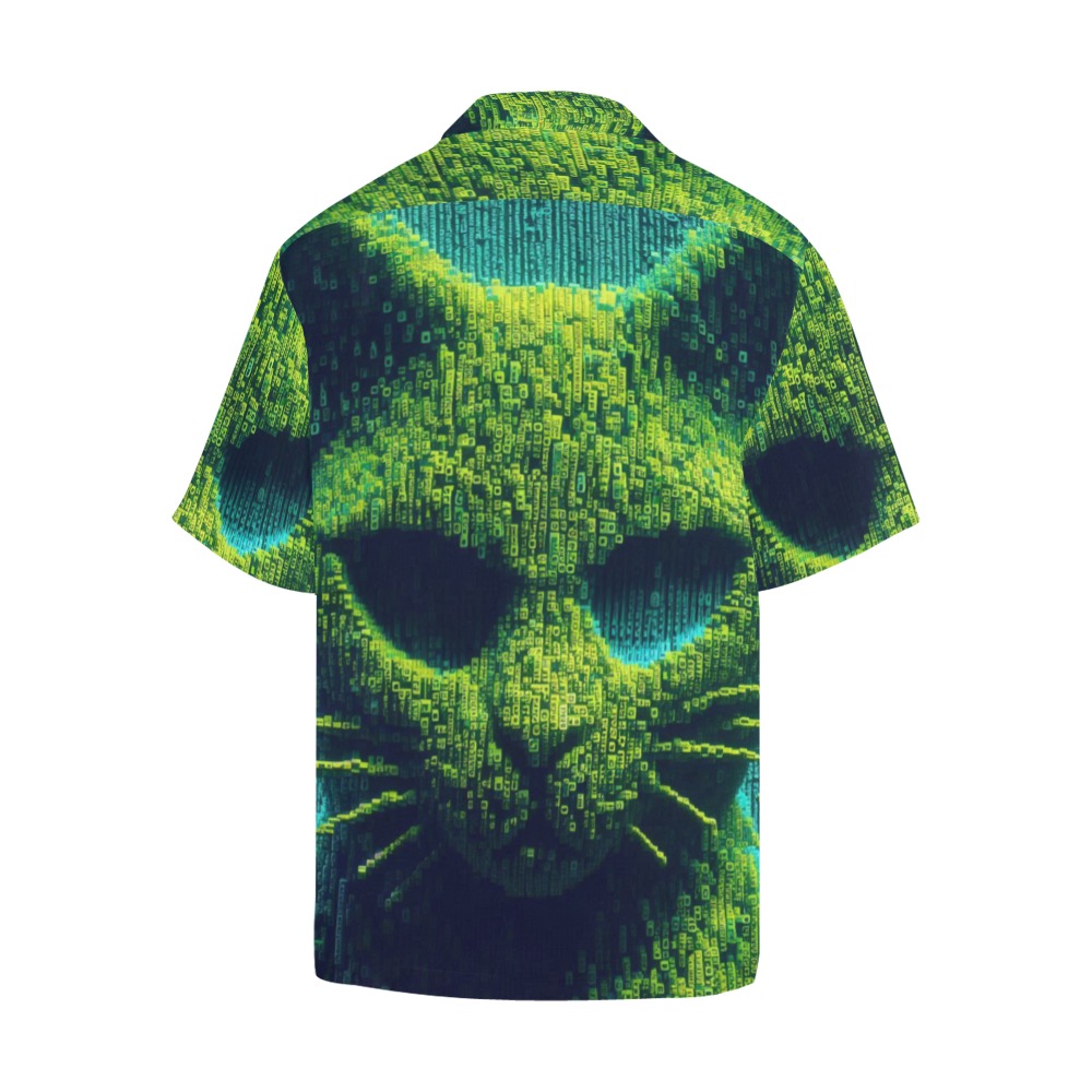 3D cat Hawaiian Shirt (Model T58)