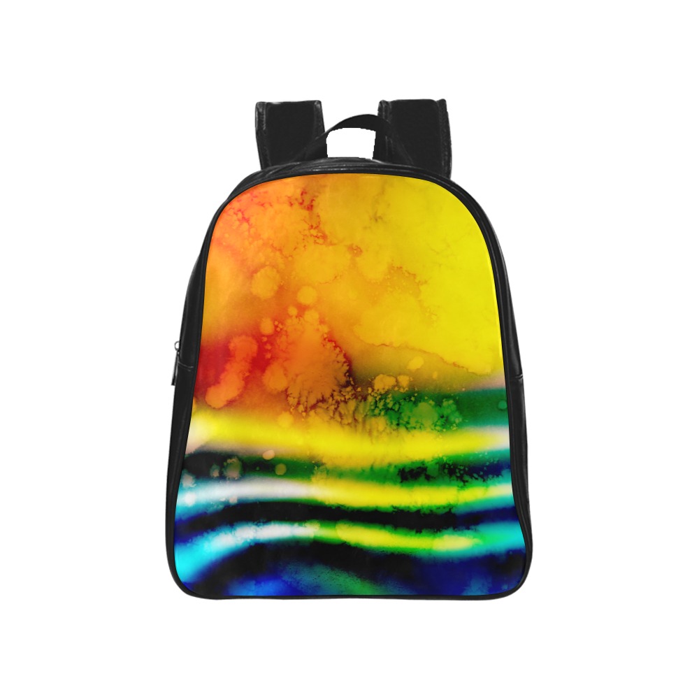 Watercolor 1 School Backpack (Model 1601)(Medium)