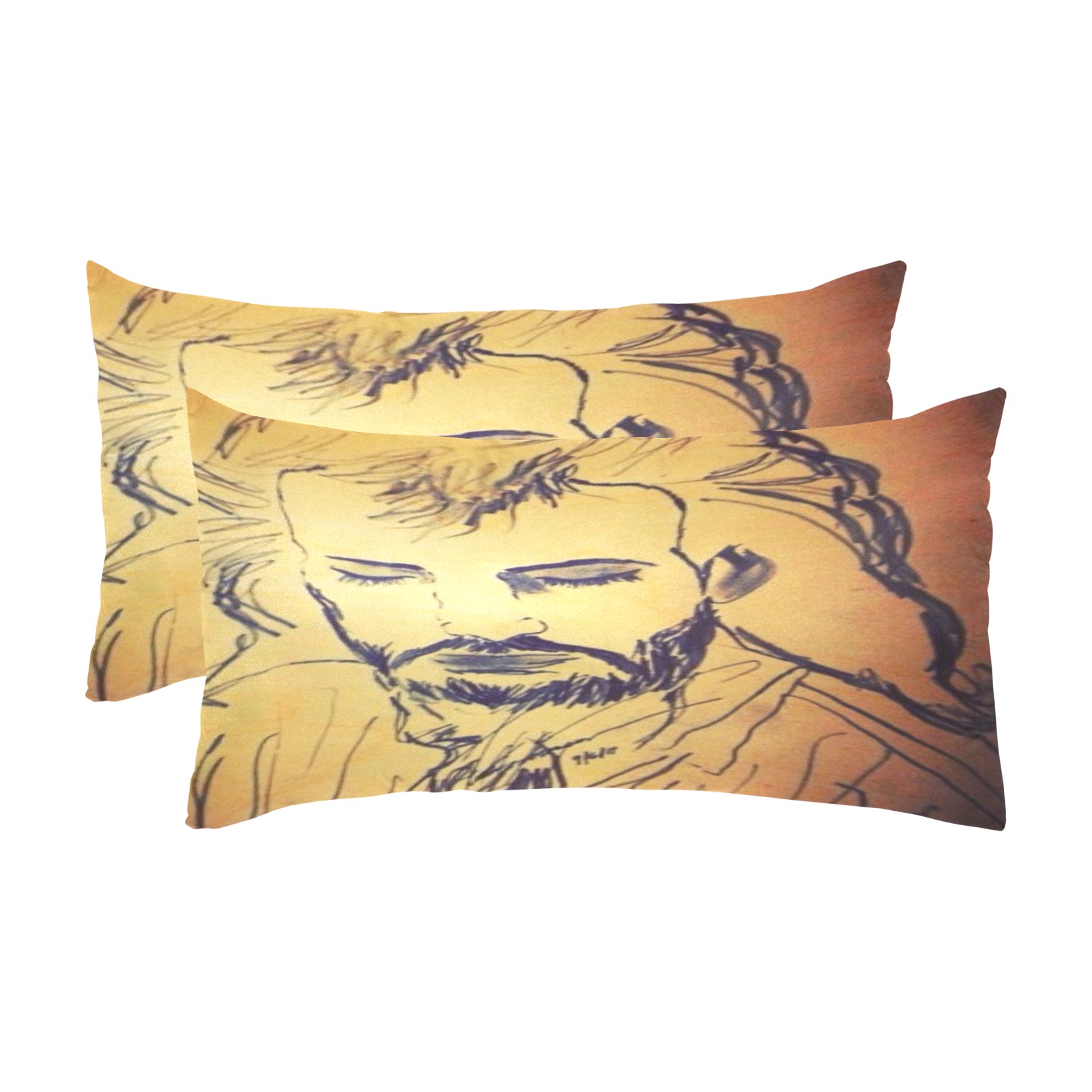 Jesus Custom Pillow Case 20"x 36" (One Side) (Set of 2)