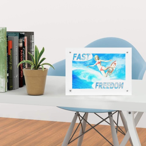 Fast Freedom Acrylic Magnetic Photo Frame 7"x5"