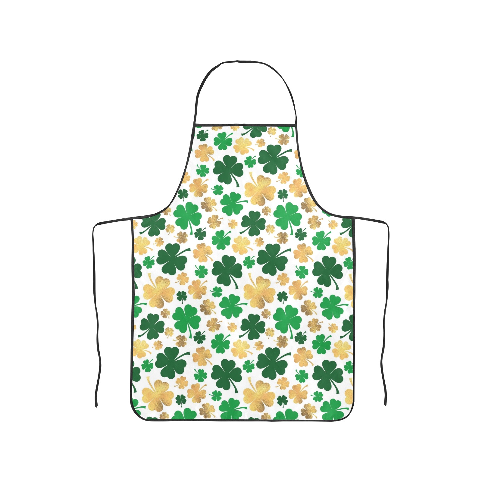 St Patrick's Day - Gold and Green (7) Women's Overlock Apron