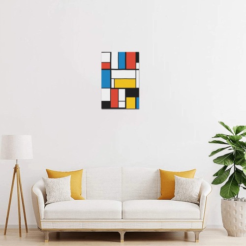 Mondrian De Stijl Modern Frame Canvas Print 8"x12"