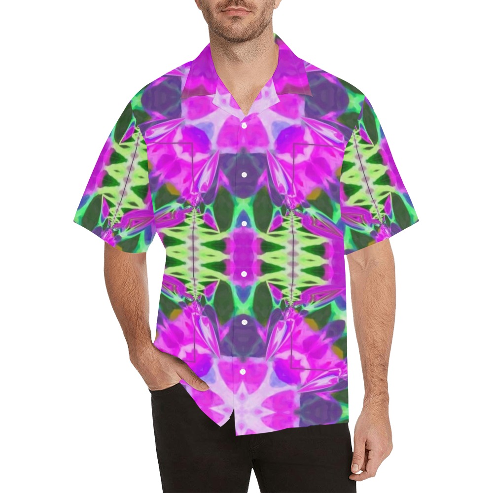 Fractoberry Fractal Pattern 000122MH Hawaiian Shirt with Merged Design (Model T58)
