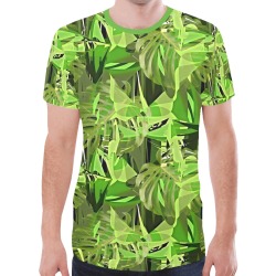 Tropical Jungle Leaves Camouflage New All Over Print T-shirt for Men (Model T45)
