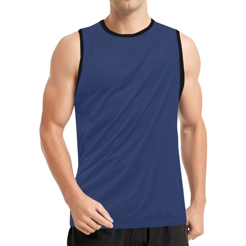 color Delft blue All Over Print Basketball Jersey
