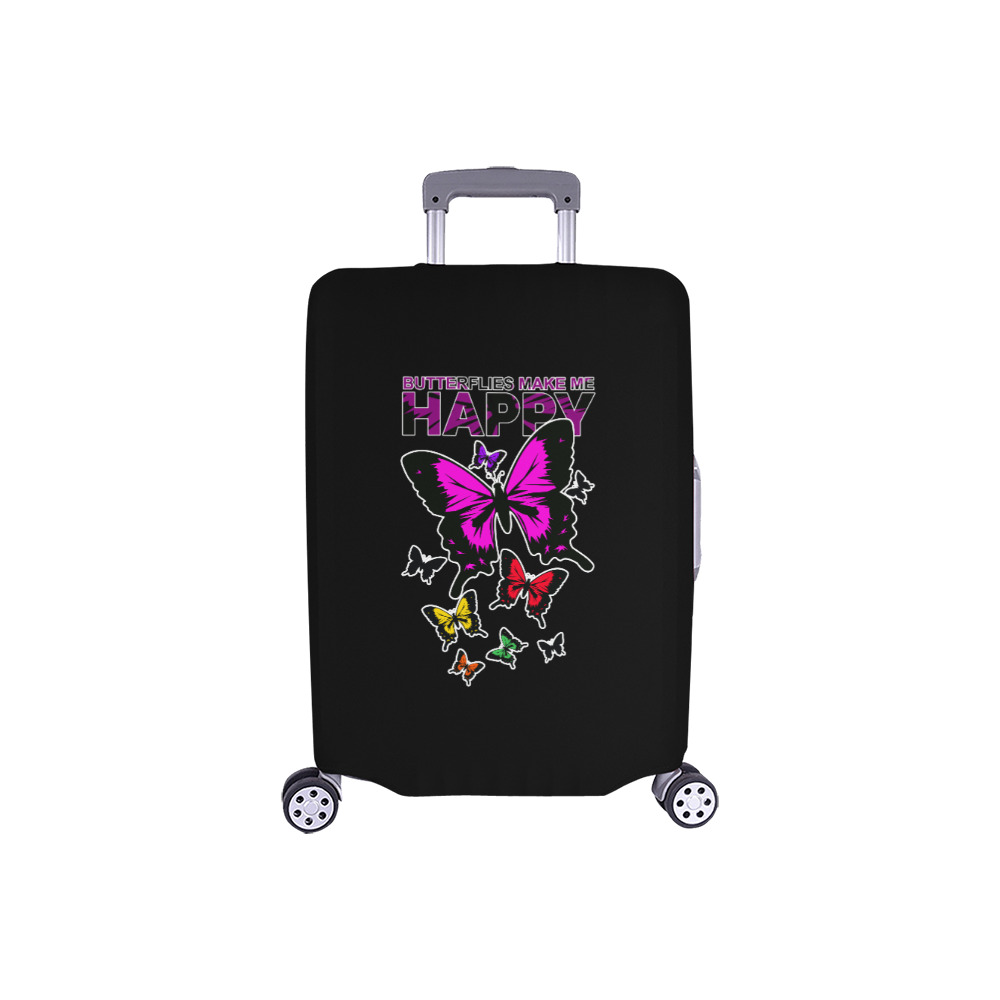 Butterflies Make Me Happy Luggage Cover/Small 18"-21"