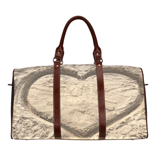 Love in the Sand Collection Waterproof Travel Bag/Small (Model 1639)