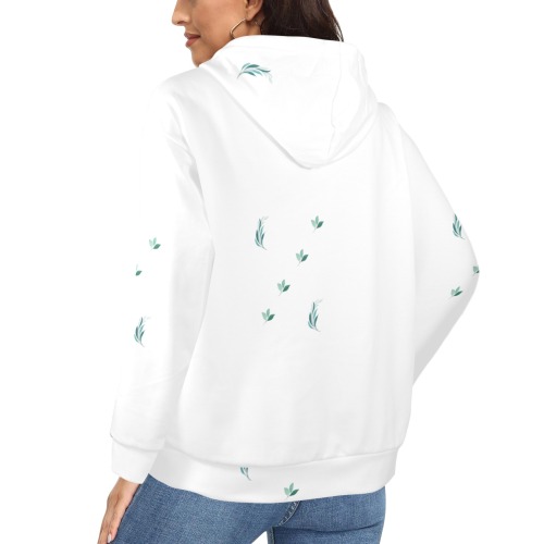 leaf Women's Fleece Full-Zip Hoodie (Model H60)