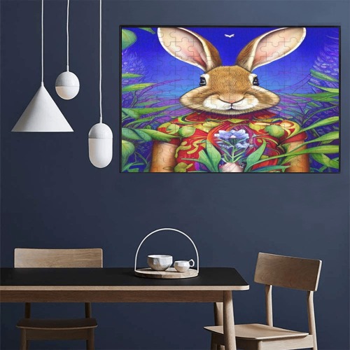 Jungle Bunny 1000-Piece Wooden Photo Puzzles