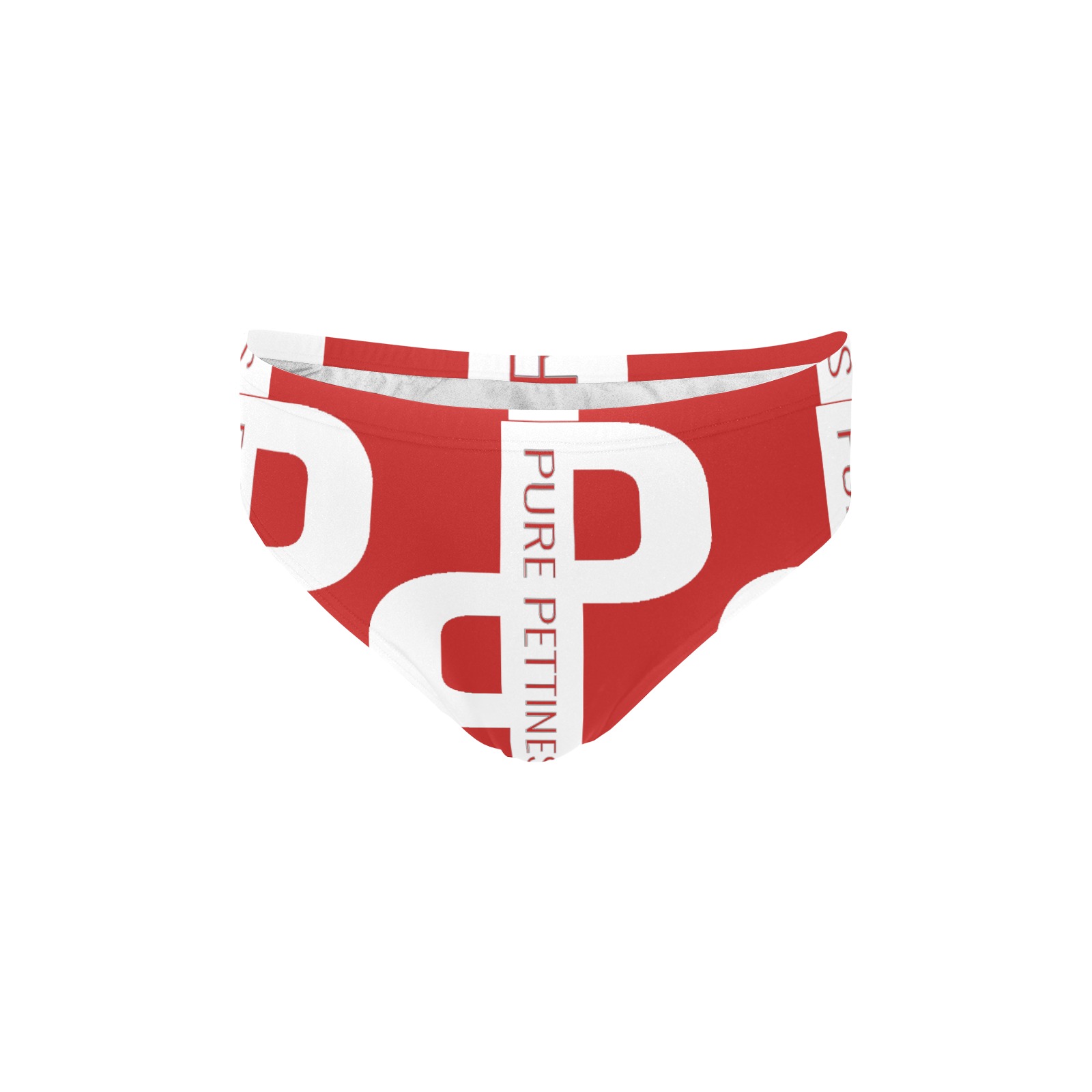 Red and White PP Trunks Men's Swimming Briefs (Model L59)