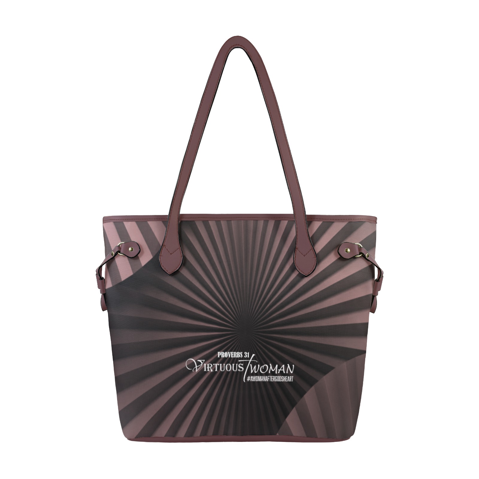 PAPER FAN CANVAS BROWN BAG Clover Canvas Tote Bag (Model 1661)