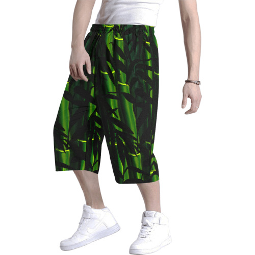 Bamboo Forest Men's All Over Print Baggy Shorts (Model L37)