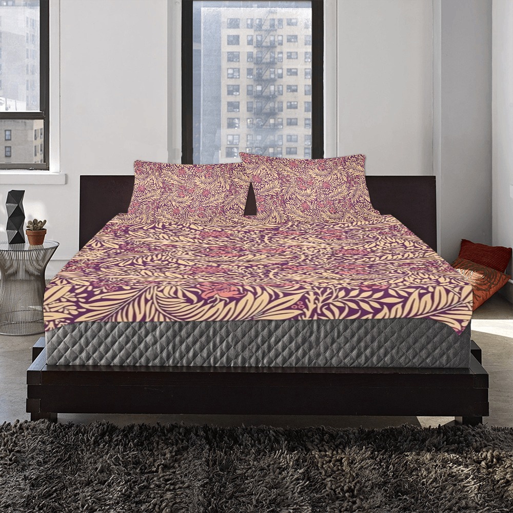 William Morris Pattern 3-Piece Bedding Set