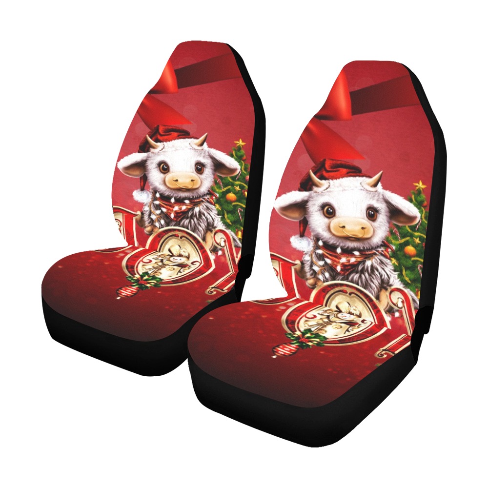 Funny christmas cow Car Seat Covers (Set of 2)