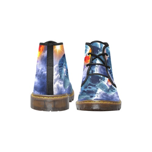 CLOUDS 8 ASTRONAUT Women's Canvas Chukka Boots (Model 2402-1)