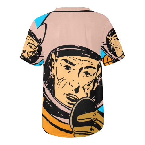 astronaut All Over Print Baseball Jersey for Men (Model T50)
